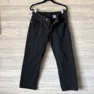 Vintage 90’s black button fly Levi Strauss 501 jeans